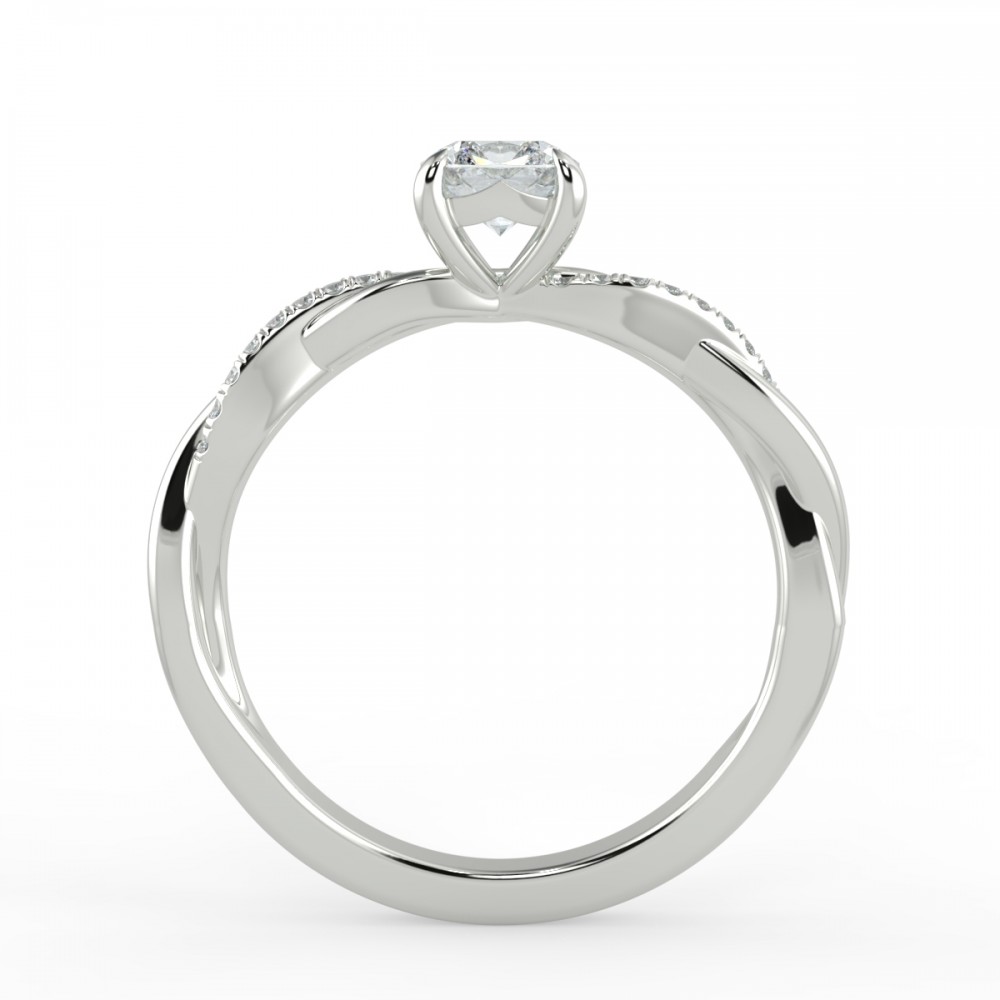 Cushion Pave  Engagemnt Ring