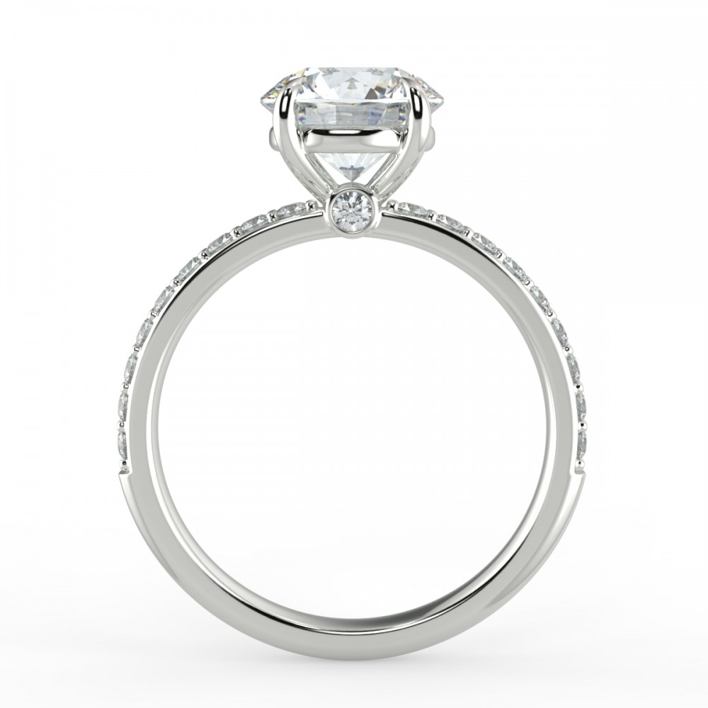 Round Traditional Hidden Halo Comfort Fit