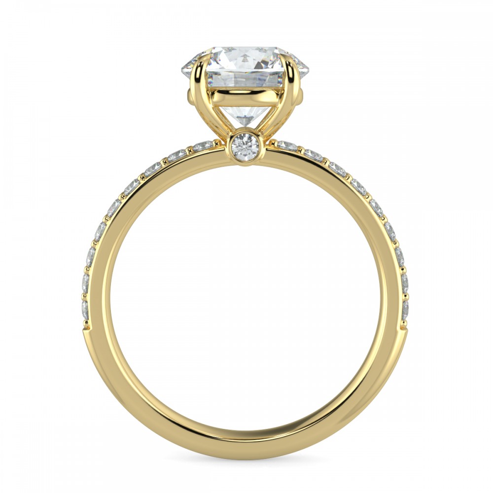 Round Traditional Hidden Halo Comfort Fit