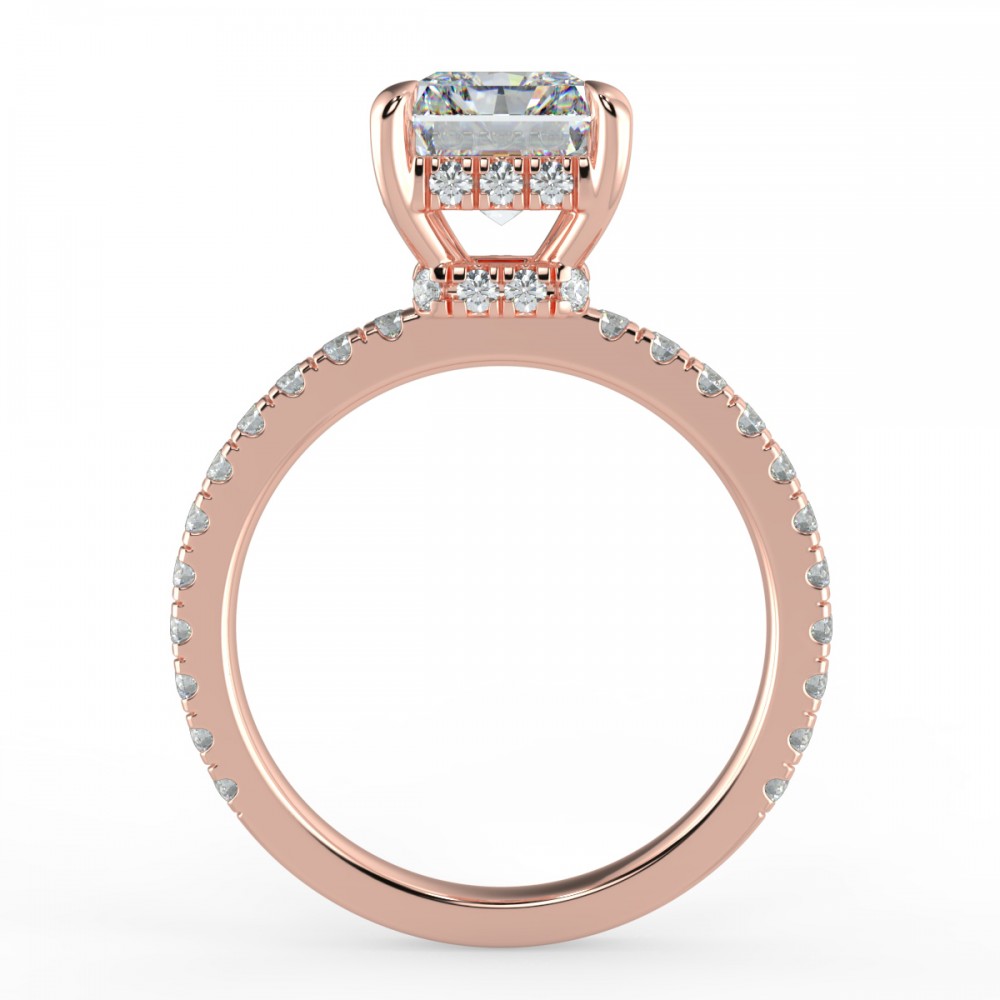 Oval Traditional Hidden Halo Comfort Fit