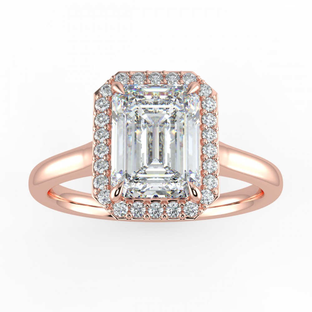 Solitare Reg Halo Engagemnt Ring