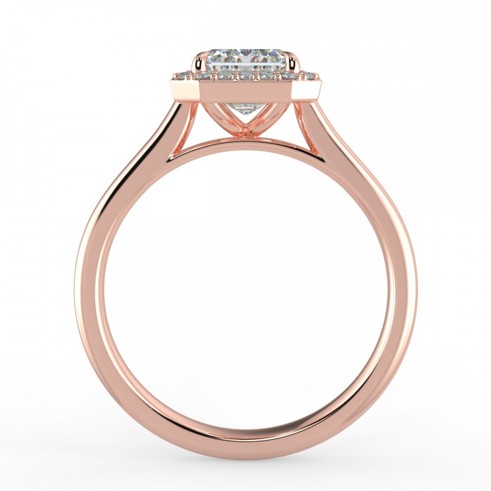 Solitare Reg Halo Engagemnt Ring