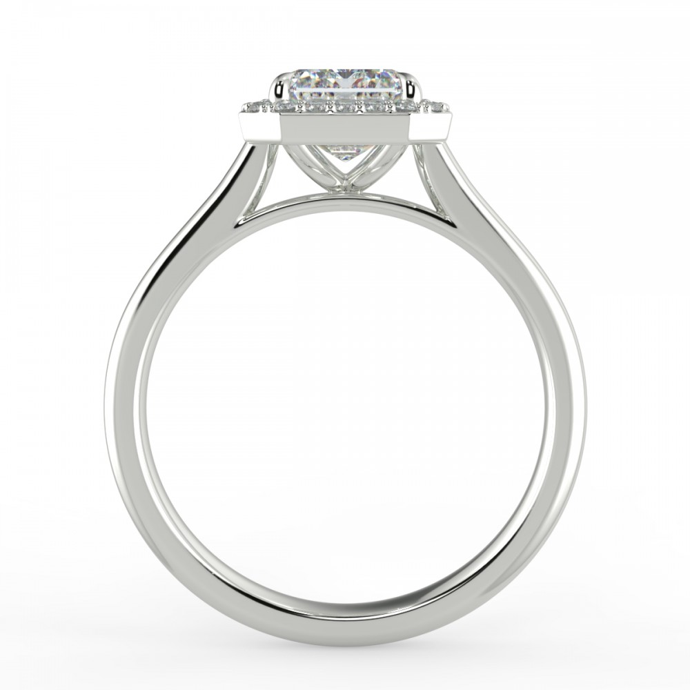 Solitare Reg Halo Engagemnt Ring