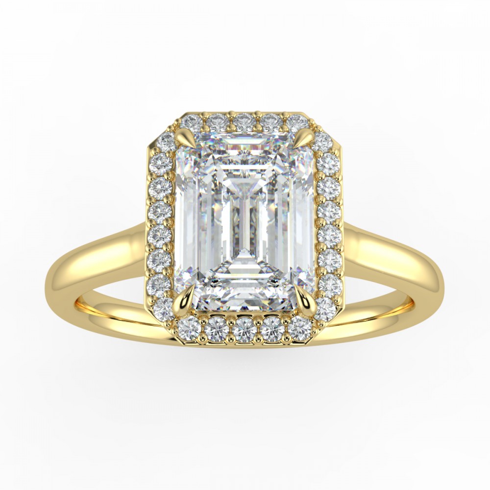 Solitare Reg Halo Engagemnt Ring