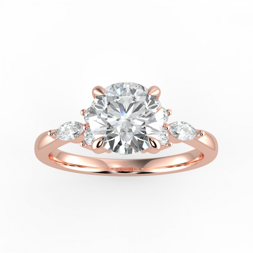Oval Surprise Diamond Engagemnt Ring