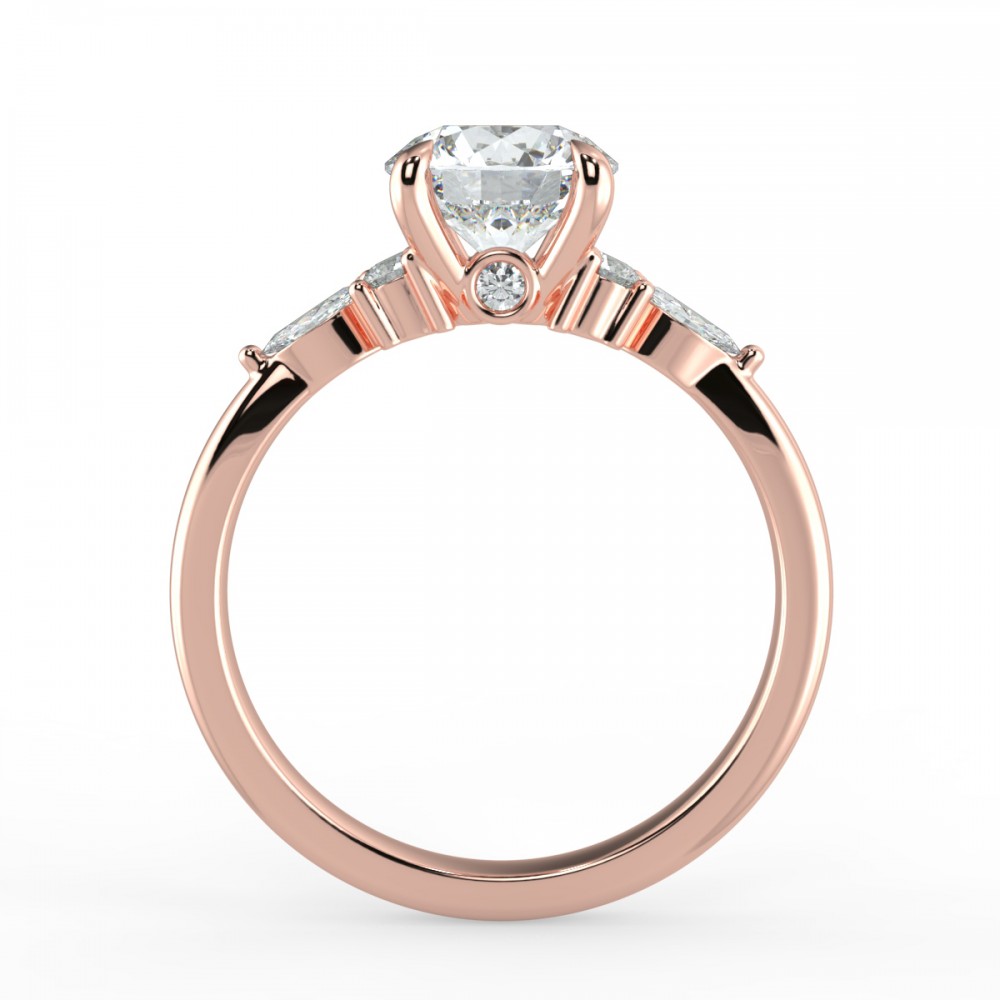 Oval Surprise Diamond Engagemnt Ring