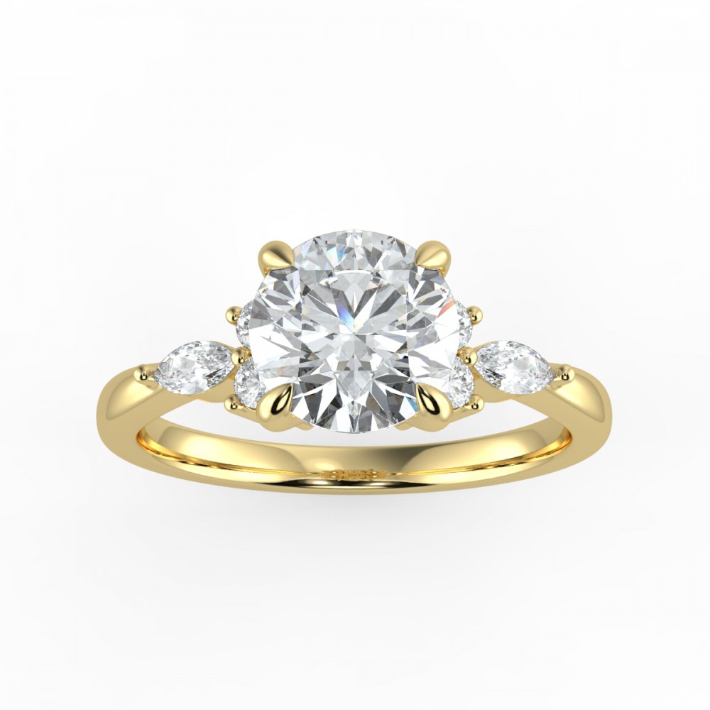 Oval Surprise Diamond Engagemnt Ring