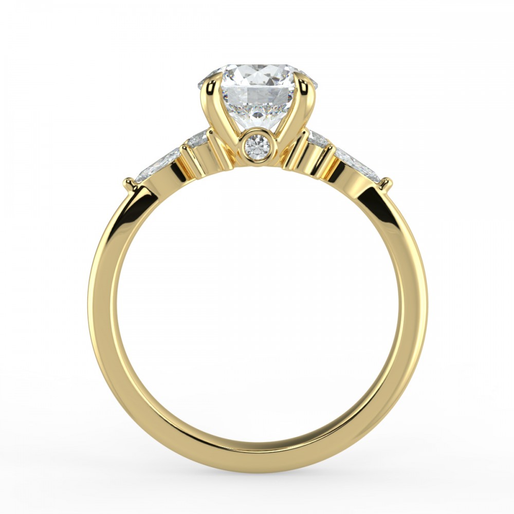 Oval Surprise Diamond Engagemnt Ring