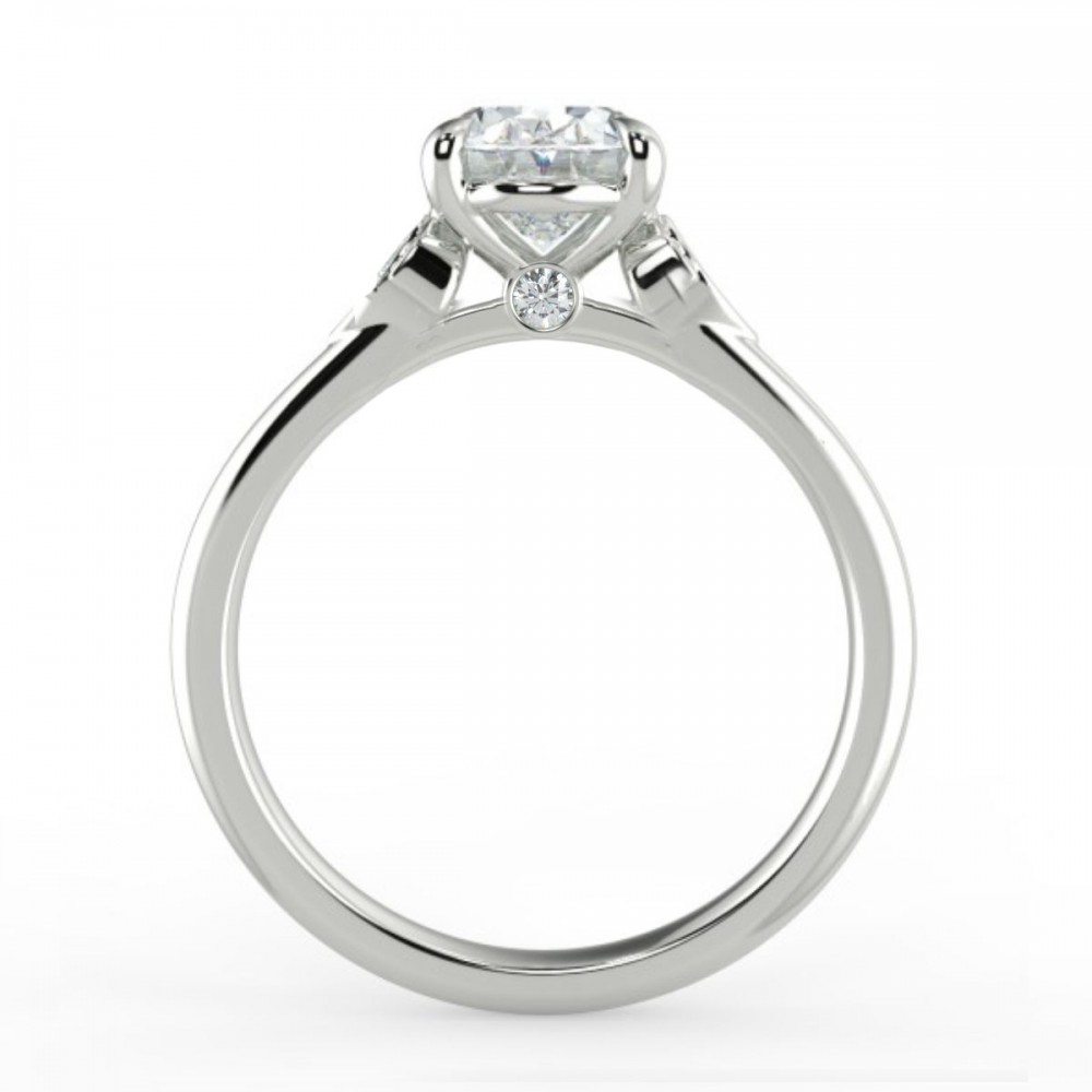 Round Surprise Diamond Engagemnt Ring