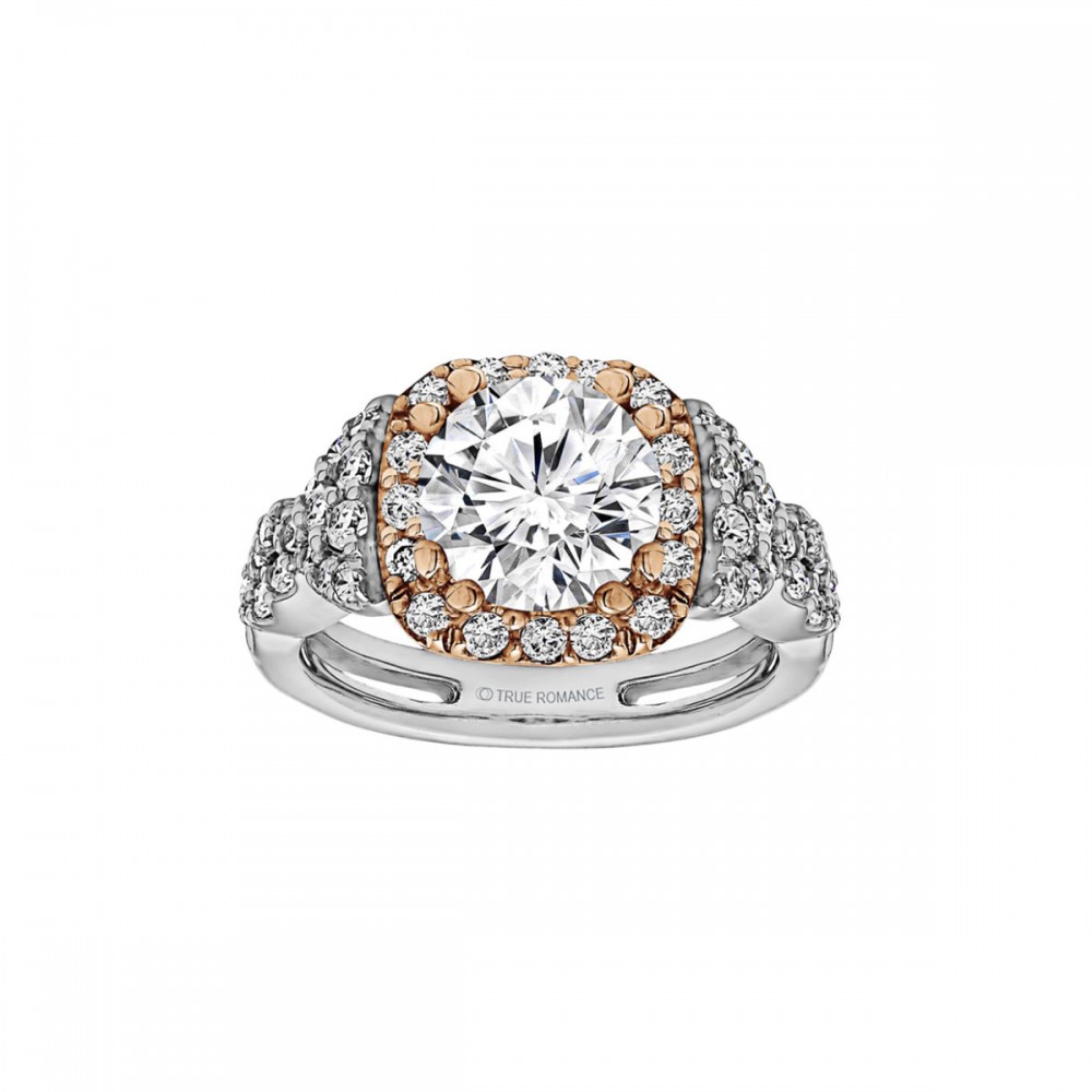 Round Diamond Infinity/Halo Engagement Ring