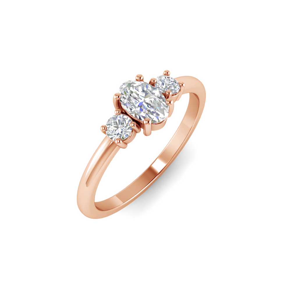 .82 MQ/RD RING GUARD - 0.50CT OVAL BUILT IN CENTER