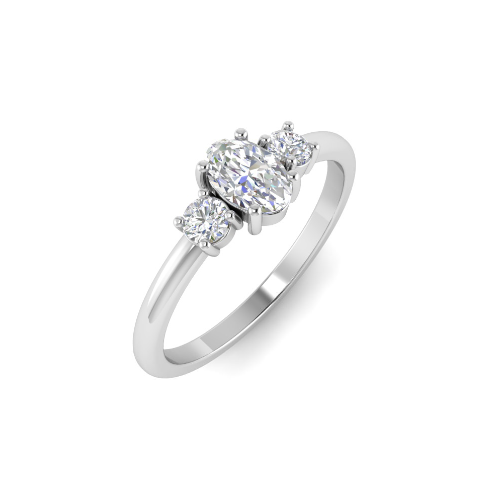 .82 MQ/RD RING GUARD - 0.50CT OVAL BUILT IN CENTER