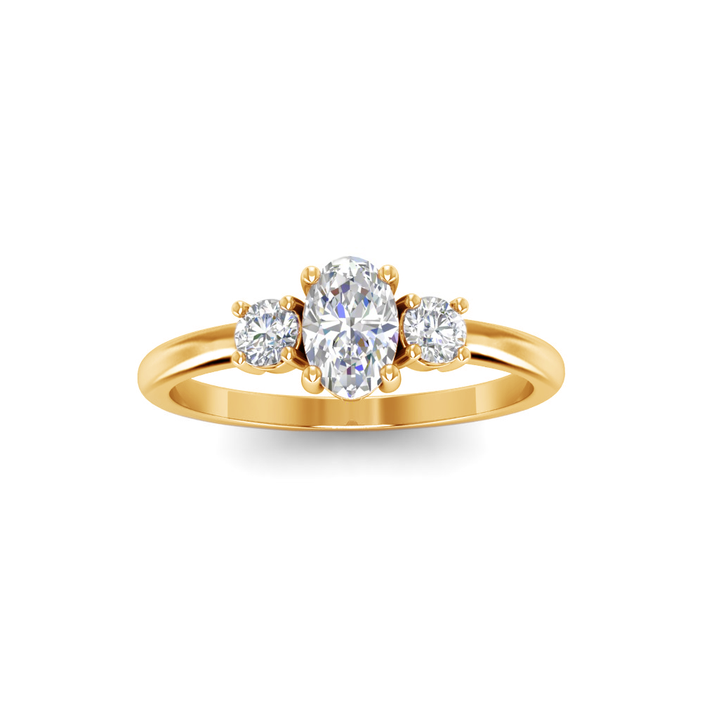 .82 MQ/RD RING GUARD - 0.50CT OVAL BUILT IN CENTER