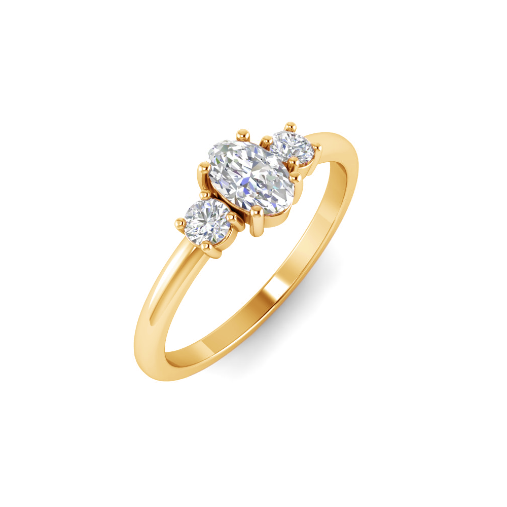 .82 MQ/RD RING GUARD - 0.50CT OVAL BUILT IN CENTER