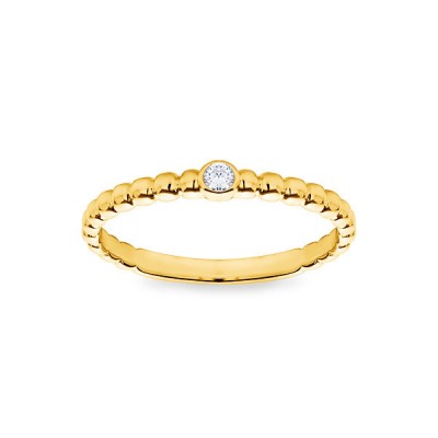 Single Near Colorless Lab Diamond Stackable Ring