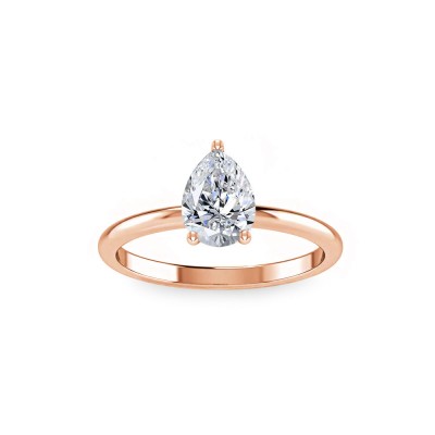 .75 Ct Pear Near Colorless Lab Diamond Solitaire Engagement Ring