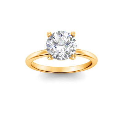 1 Ct Round Near Colorless Lab Diamond Solitaire Engagement Ring