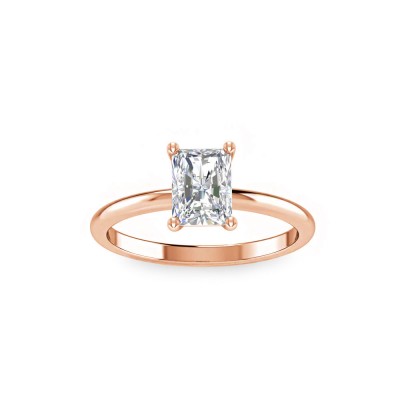 .75 Ct Radiant Near Colorless Lab Diamond Solitaire Engagement Ring