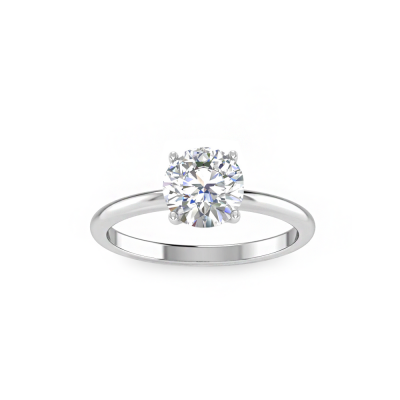 .75 Ct Round Near Colorless Lab Diamond Solitaire Engagement Ring