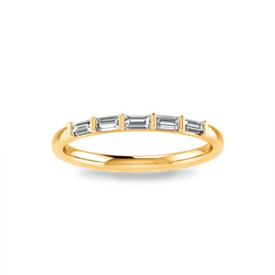 Baguette Near Colorless Lab Diamond Stackable Band