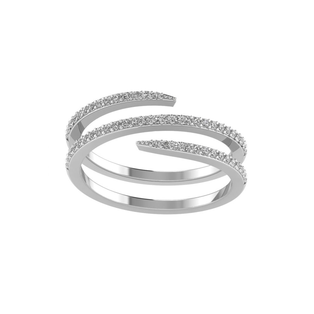 Spiral Diamond Band