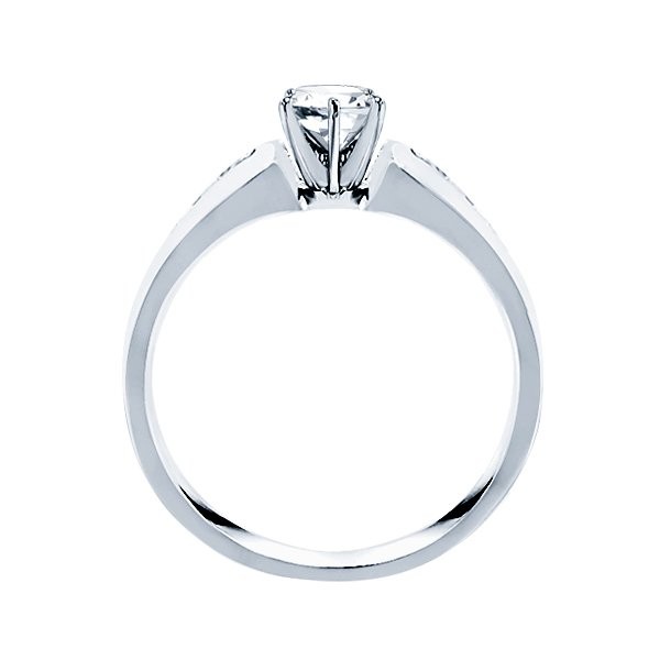 Me180-14k White Gold Classic Engagement Ring