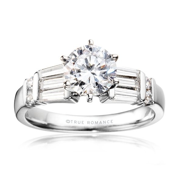Me361-14k White Gold Engagement Ring From Nostalgic Collection