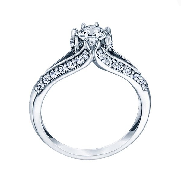 Me677 -14k White Gold Classic Engagement Ring