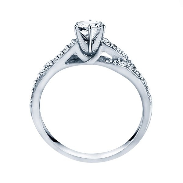 Rm1145-14k White Gold Infinity Engagement Ring