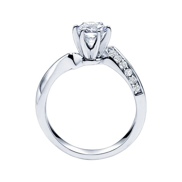 Rm1349-14k White Gold Classic Engagement Ring