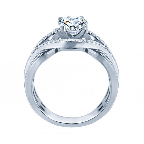 Rm1413-14k White Gold Infinity Engagement Ring