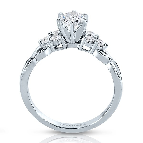 Rm1450 -14k White Gold Round Cut Diamond Infinity Engagement Ring