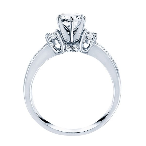 Rm576-14k White Gold Classic Engagement Ring