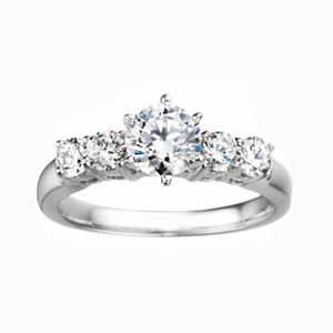 Me515-14k White Gold Engagement Ring From Nostalgic Collection