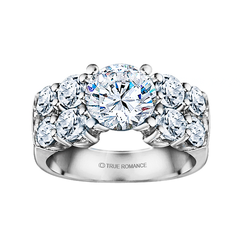 Rm1053-14k White Gold Classic Engagement Ring