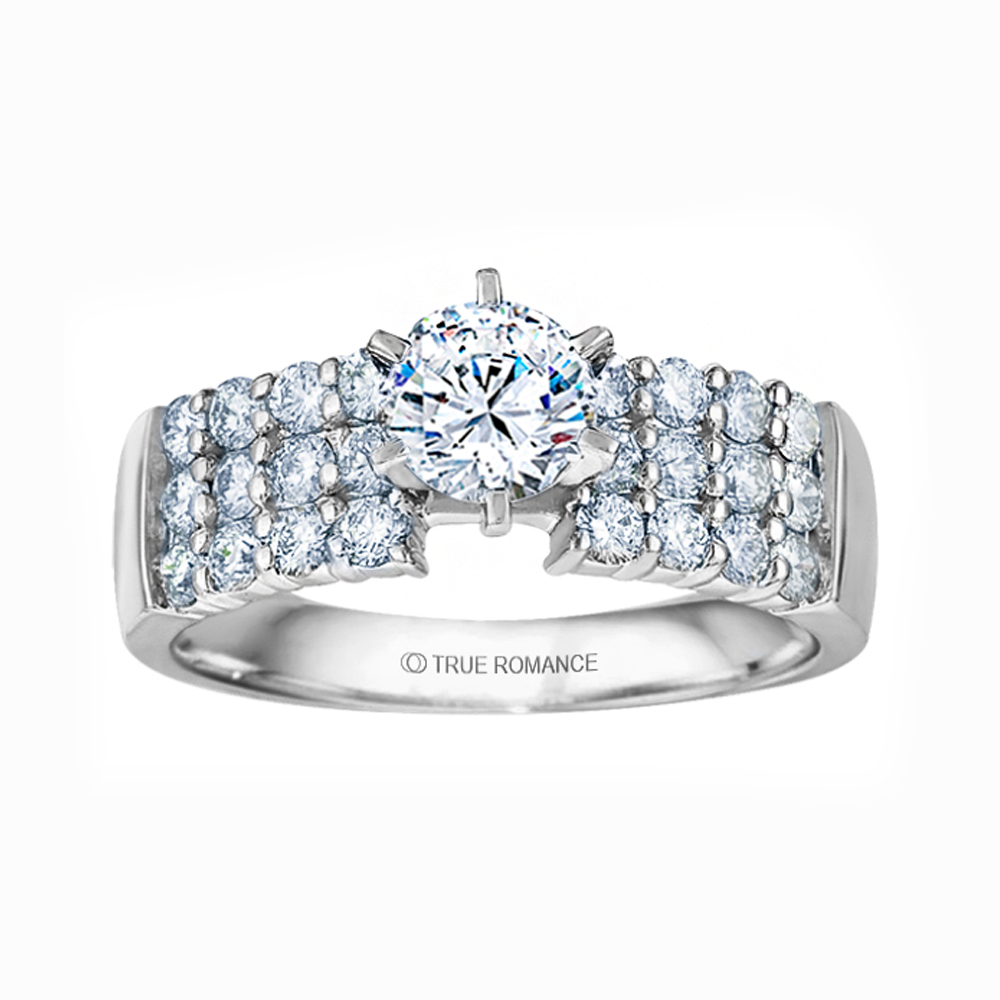 Rm1135-14k White Gold Classic Engagement Ring