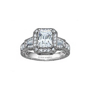Radiant Diamond Vintage Engagement Ring