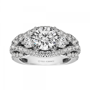 Rm1431-14k White Gold Infinity Engagement Ring