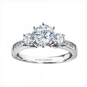 Rm576-14k White Gold Classic Engagement Ring