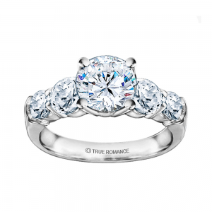 Rm993-14k White Gold Classic Engagement Ring