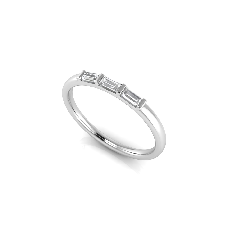 Modern Triple Baguette Tiara Band