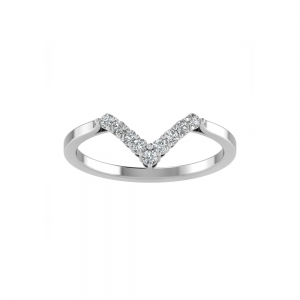 V Shaped Prong Set Tiara Band