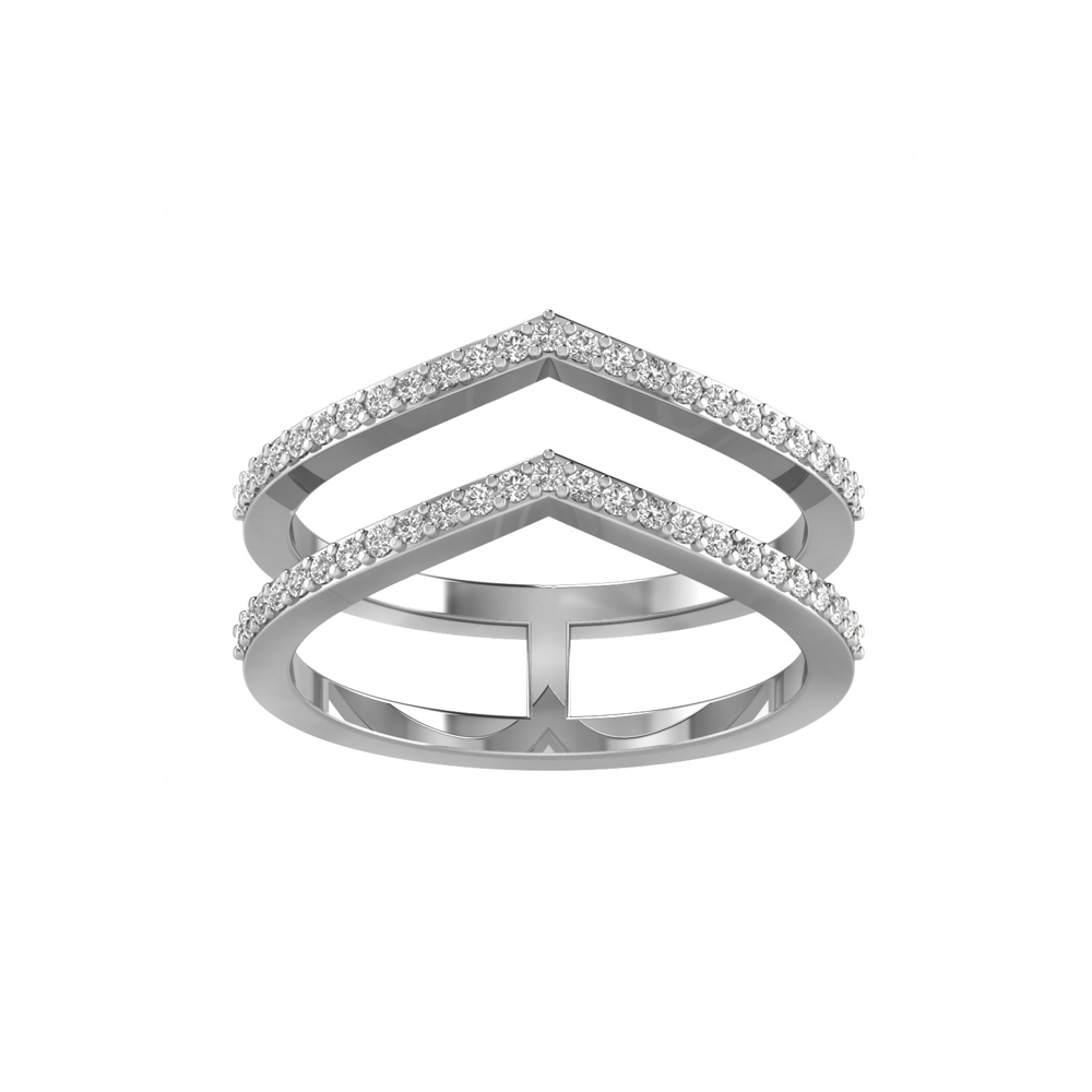 Chevron Twin Tiara Ring