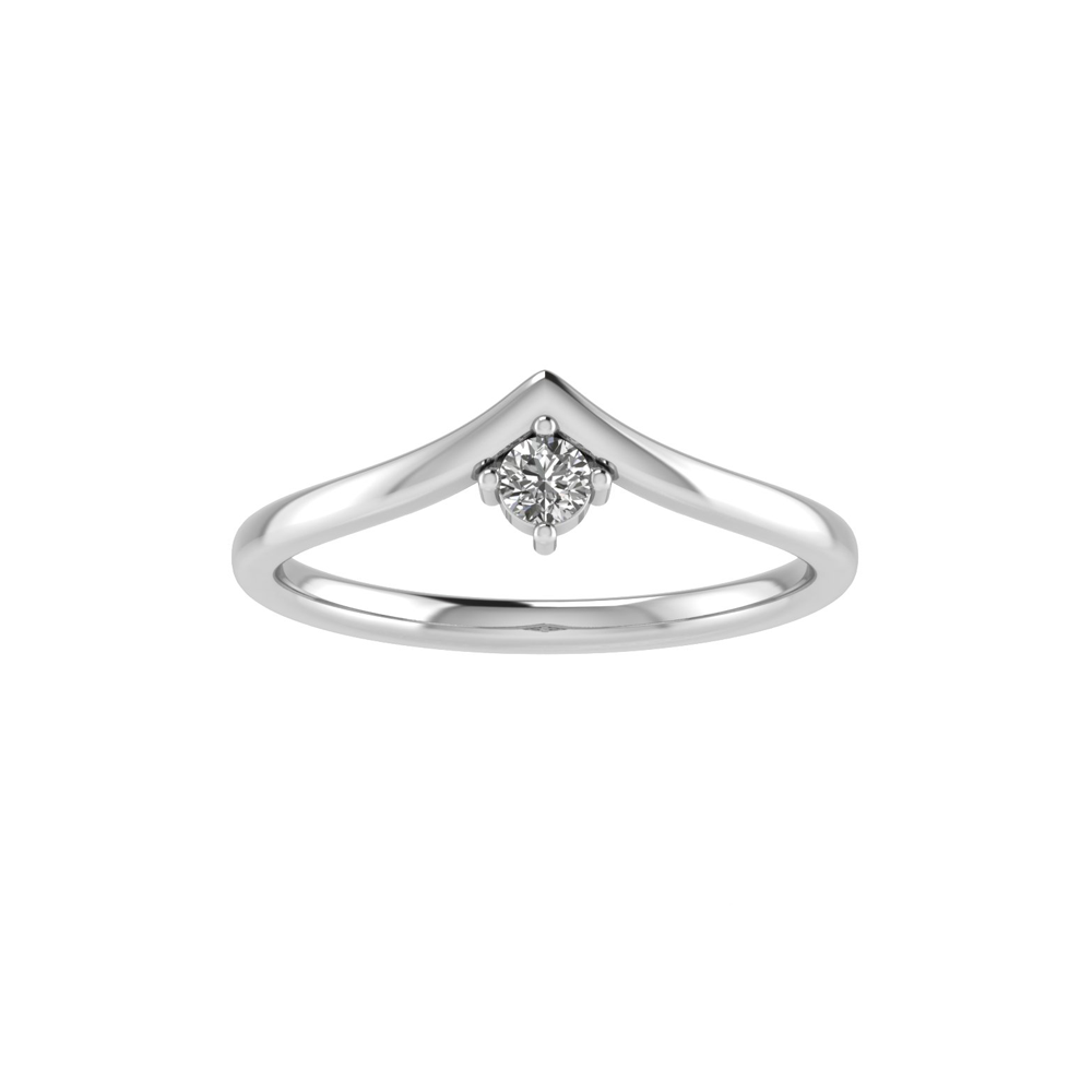 Single Stone Chevron Tiara Band