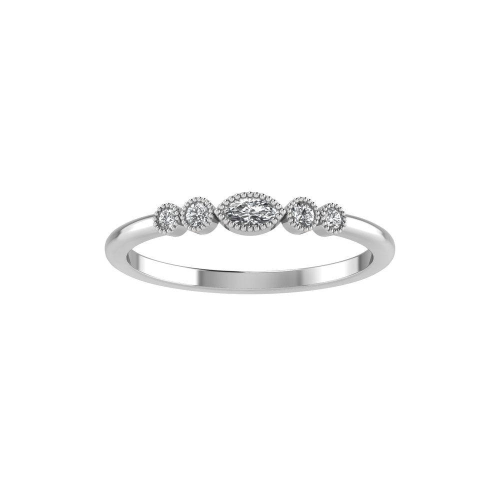 Diamond Eye Millgrain Tiara Band