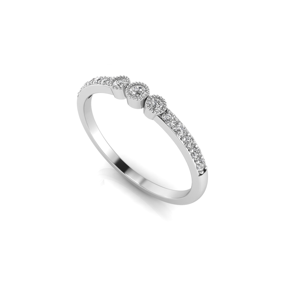 Vintage Pave Diamond Band