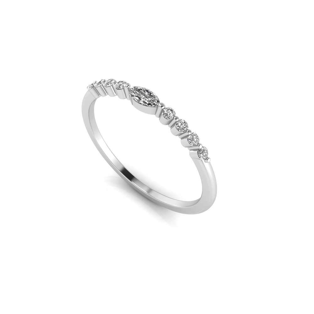 Classic Round and Marquise Tiara Band