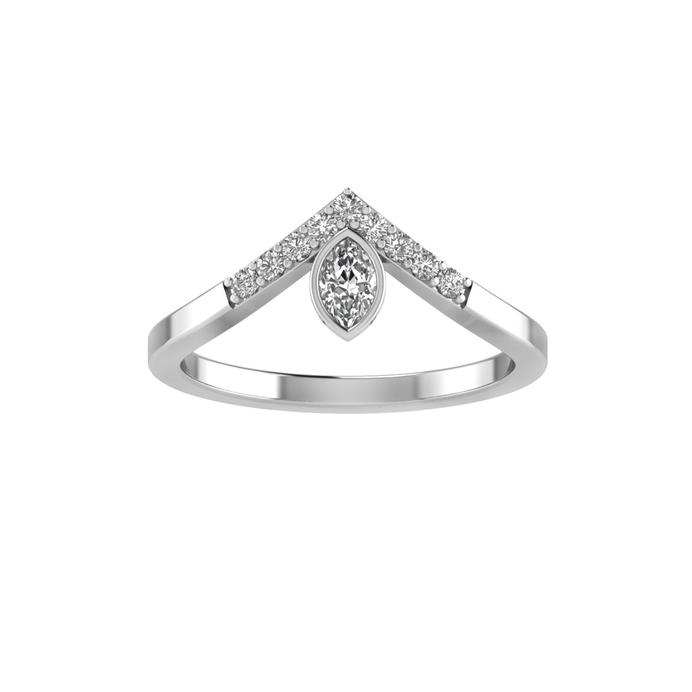 Large Marquise V Tiara Ring