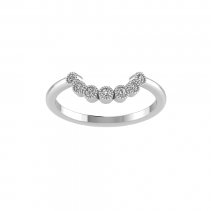 Roman Arch Millgrain Seven Stone Tiara Band