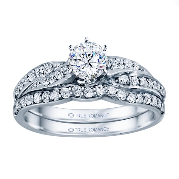 Rm1145-14k White Gold Infinity Engagement Ring